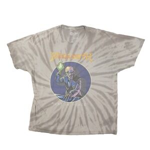 Megadeth Global Rust in Peace T Shirt Men's Large Grey Tie Dye Metal Rock